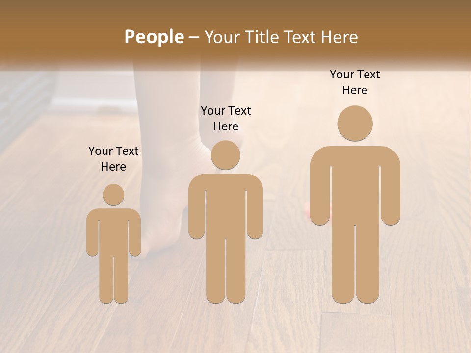 A Person Standing On A Wooden Floor Next To An Orange Object PowerPoint Template