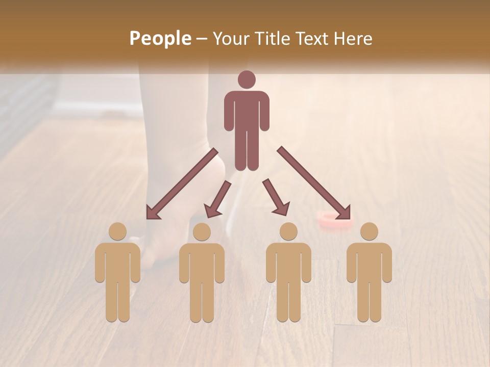 A Person Standing On A Wooden Floor Next To An Orange Object PowerPoint Template