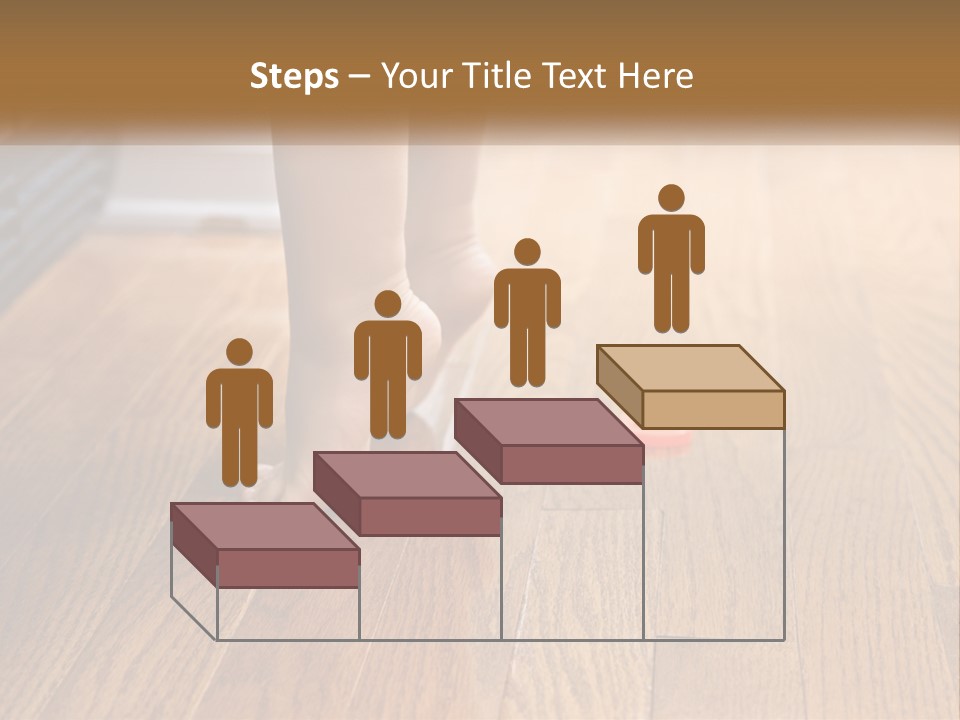 A Person Standing On A Wooden Floor Next To An Orange Object PowerPoint Template
