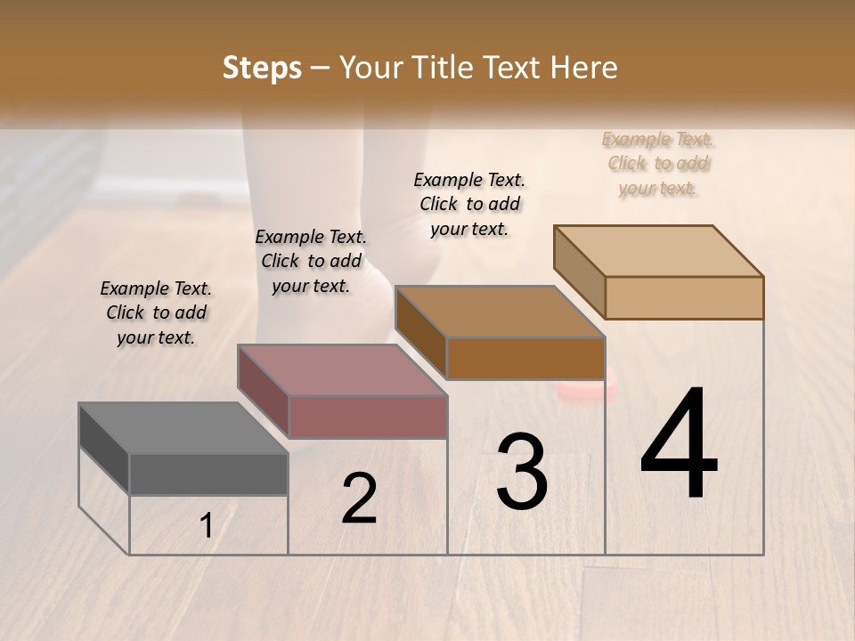 A Person Standing On A Wooden Floor Next To An Orange Object PowerPoint Template