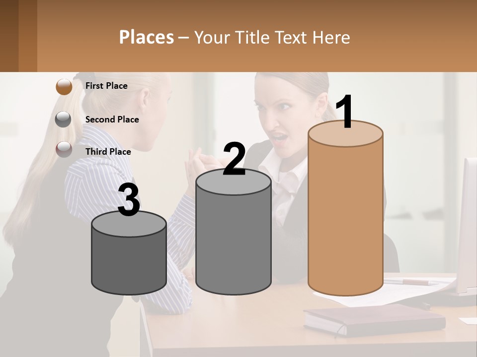 Caucasian Businesspeople Teamwork PowerPoint Template