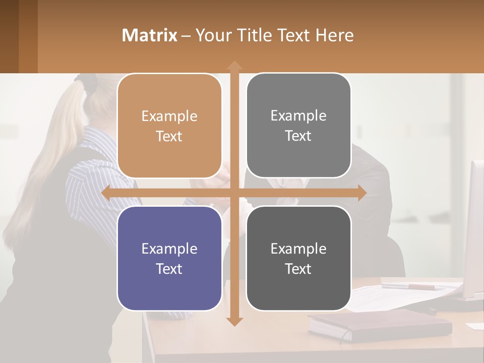 Caucasian Businesspeople Teamwork PowerPoint Template