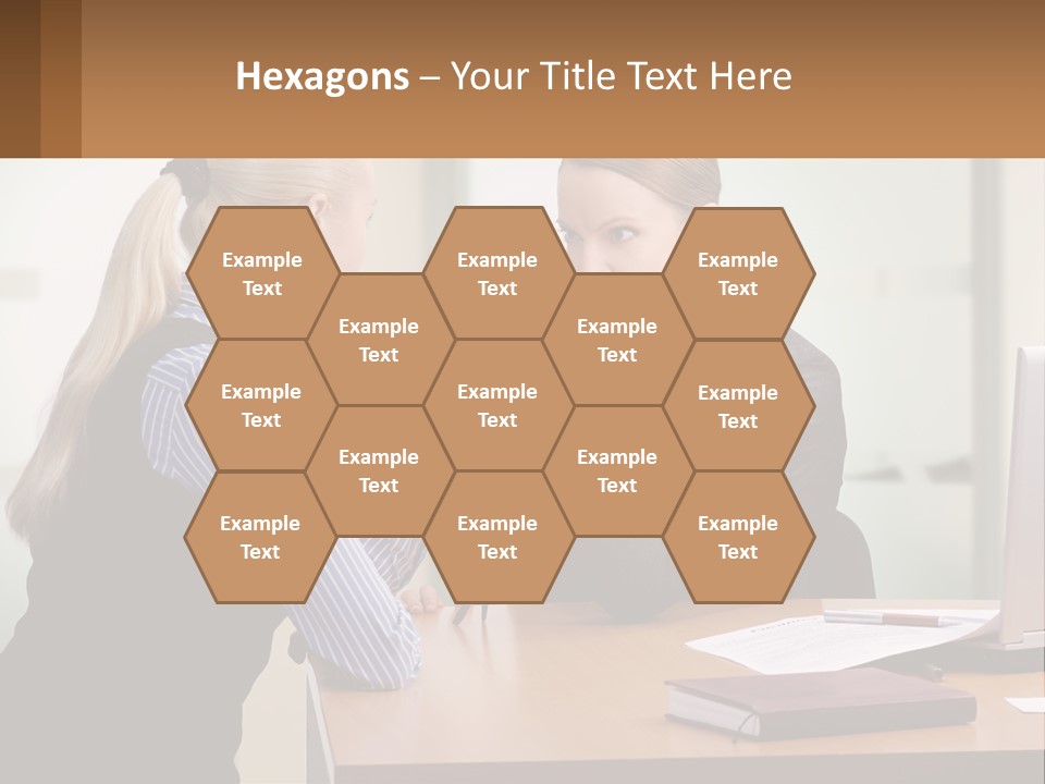 Caucasian Businesspeople Teamwork PowerPoint Template