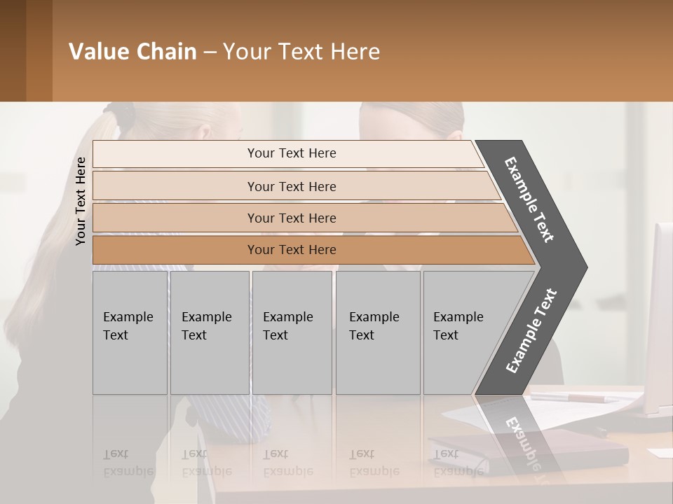 Caucasian Businesspeople Teamwork PowerPoint Template