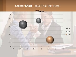 Caucasian Businesspeople Teamwork PowerPoint Template