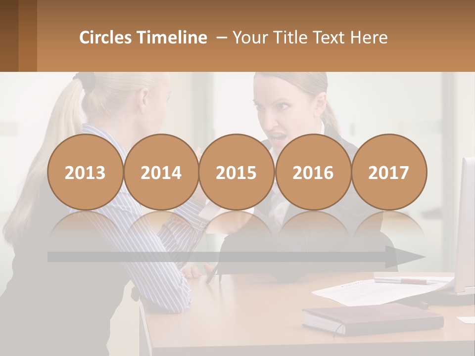 Caucasian Businesspeople Teamwork PowerPoint Template