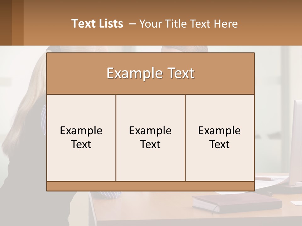 Caucasian Businesspeople Teamwork PowerPoint Template