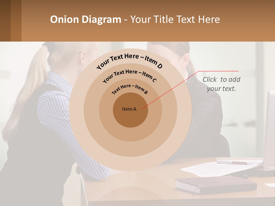 Caucasian Businesspeople Teamwork PowerPoint Template