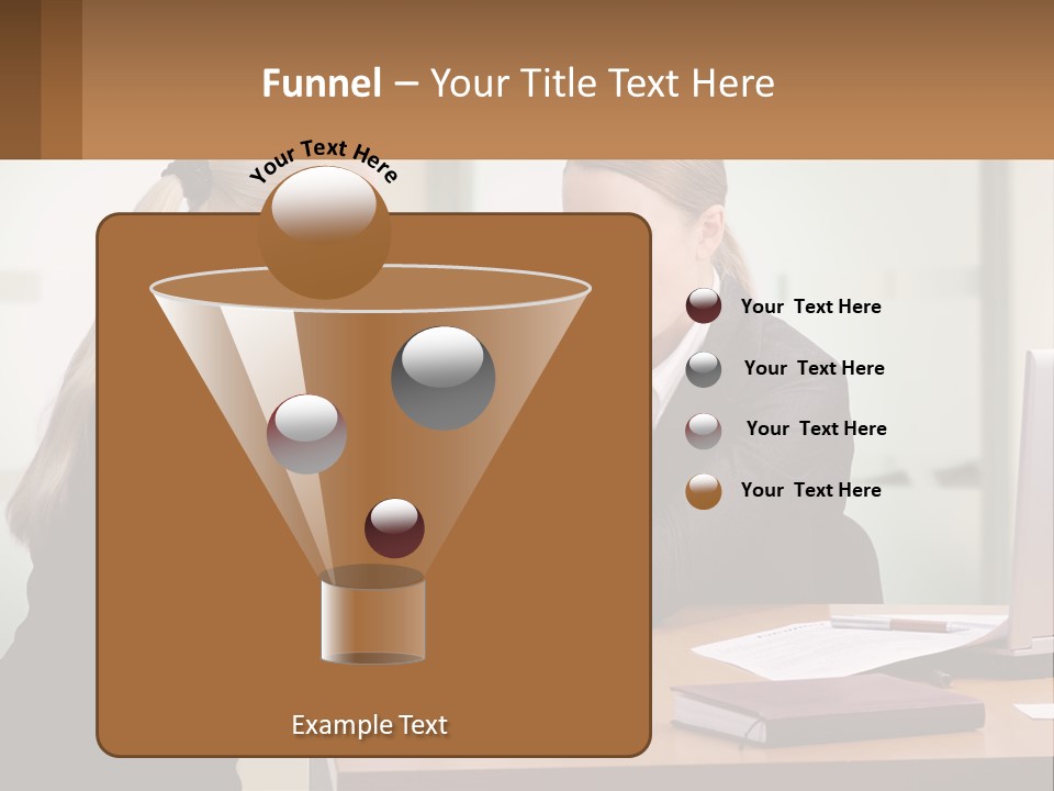 Caucasian Businesspeople Teamwork PowerPoint Template