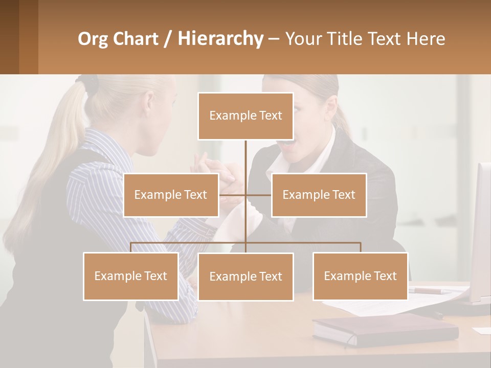 Caucasian Businesspeople Teamwork PowerPoint Template