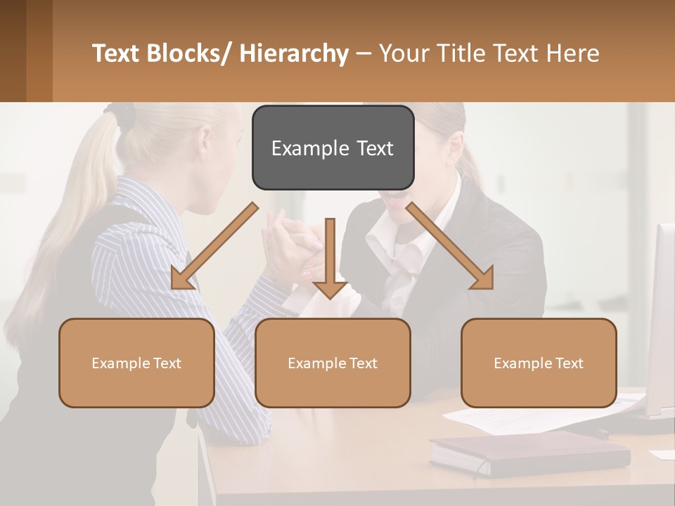 Caucasian Businesspeople Teamwork PowerPoint Template