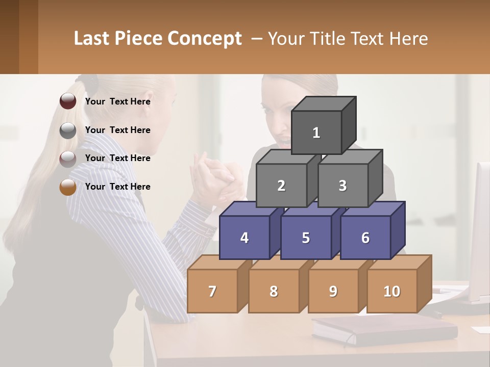 Caucasian Businesspeople Teamwork PowerPoint Template