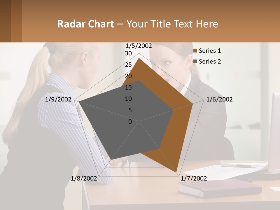 Caucasian Businesspeople Teamwork PowerPoint Template