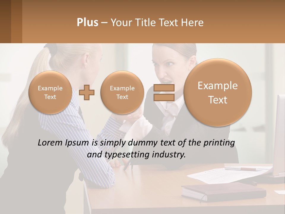 Caucasian Businesspeople Teamwork PowerPoint Template