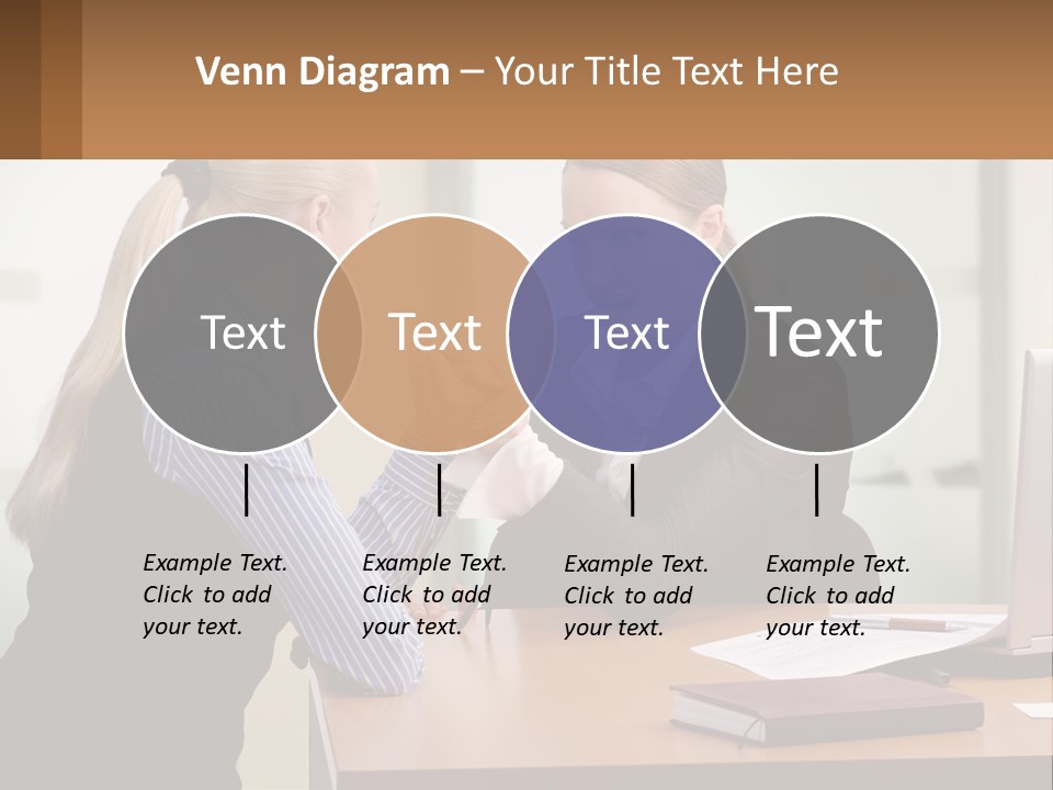 Caucasian Businesspeople Teamwork PowerPoint Template
