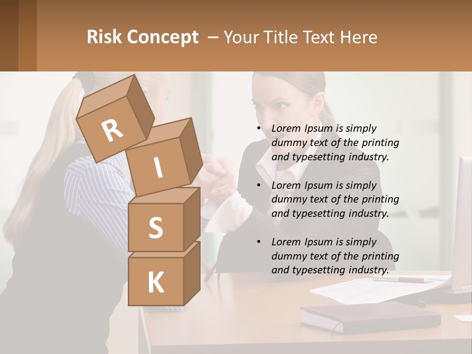 Caucasian Businesspeople Teamwork PowerPoint Template