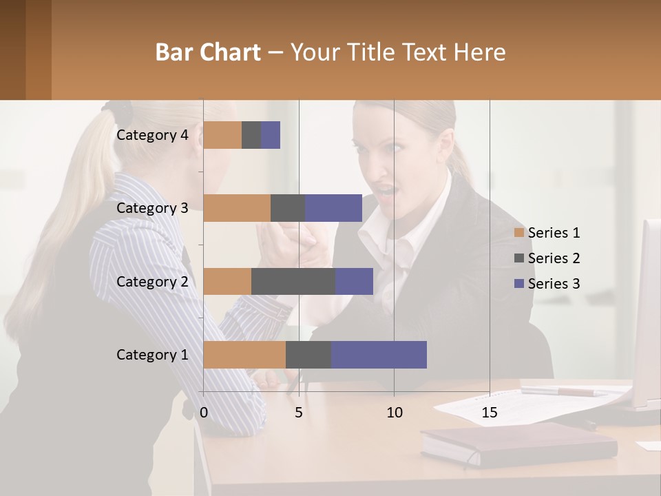 Caucasian Businesspeople Teamwork PowerPoint Template