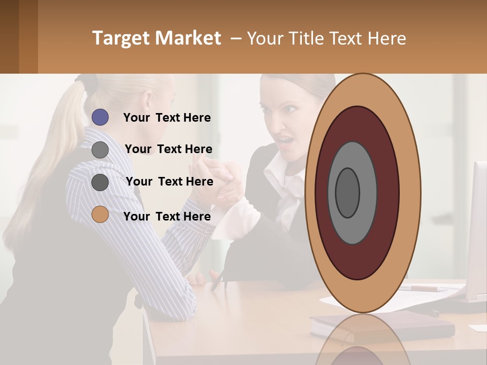 Caucasian Businesspeople Teamwork PowerPoint Template