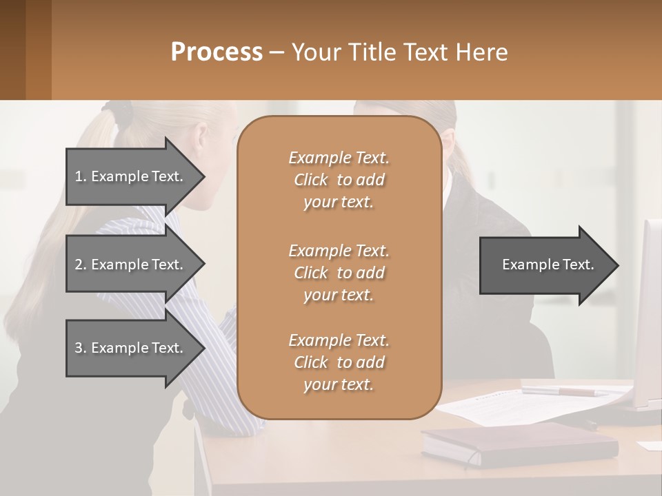 Caucasian Businesspeople Teamwork PowerPoint Template
