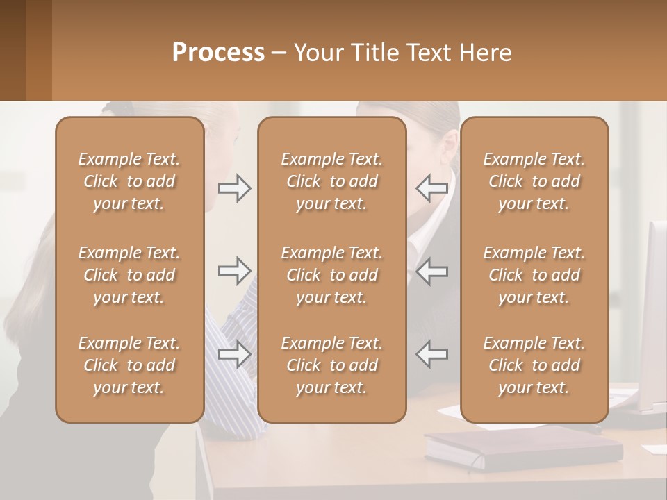 Caucasian Businesspeople Teamwork PowerPoint Template