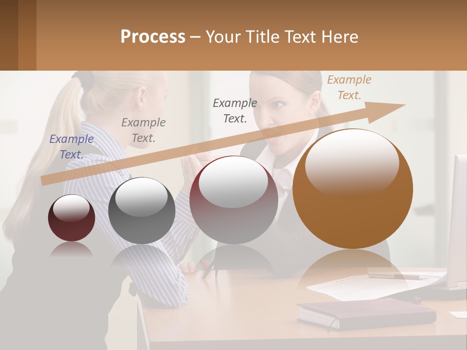 Caucasian Businesspeople Teamwork PowerPoint Template