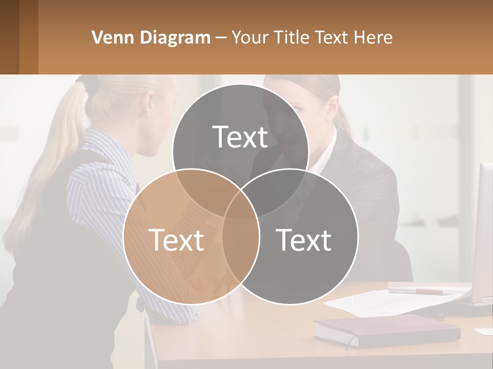 Caucasian Businesspeople Teamwork PowerPoint Template