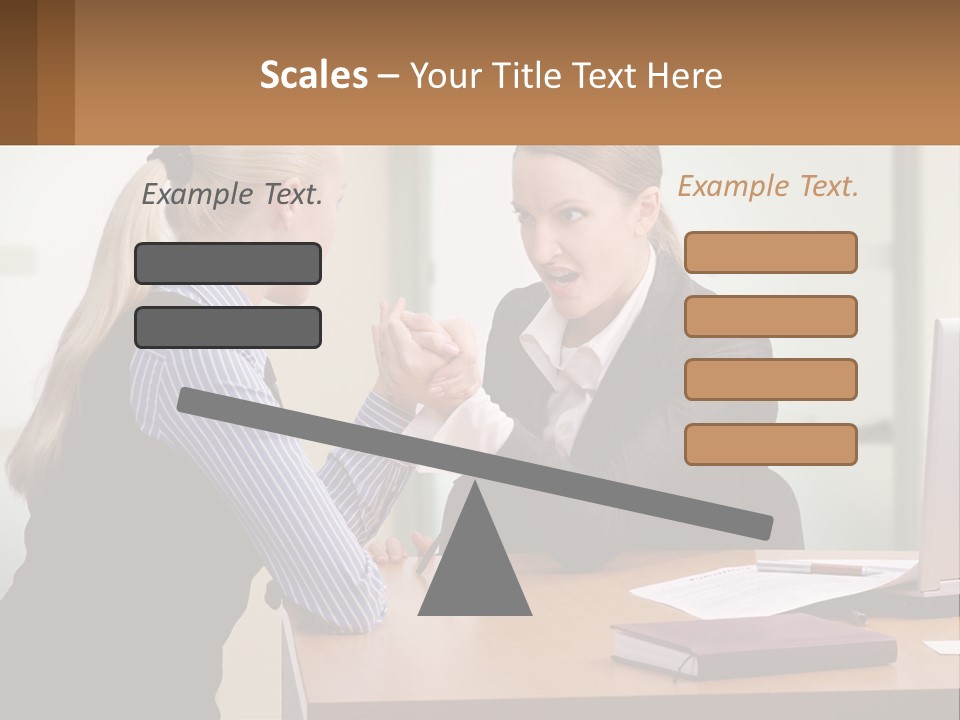 Caucasian Businesspeople Teamwork PowerPoint Template