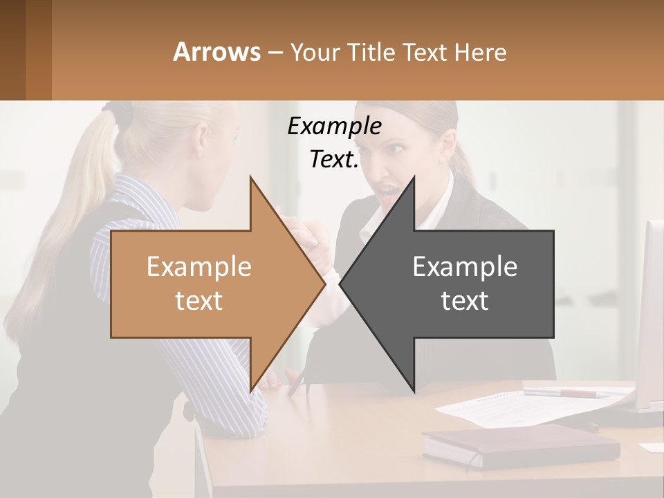 Caucasian Businesspeople Teamwork PowerPoint Template