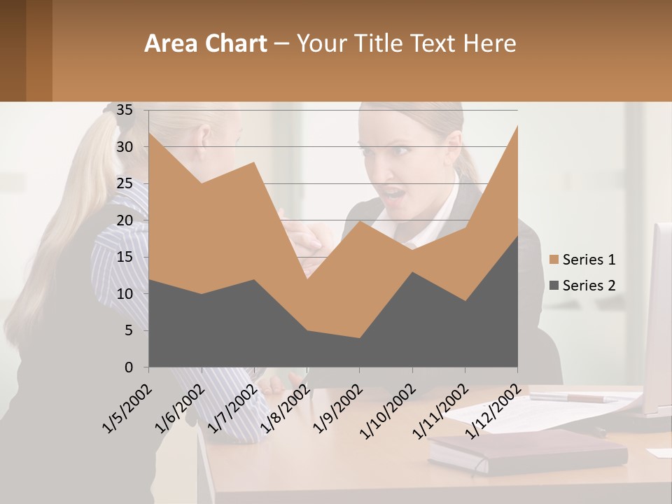 Caucasian Businesspeople Teamwork PowerPoint Template