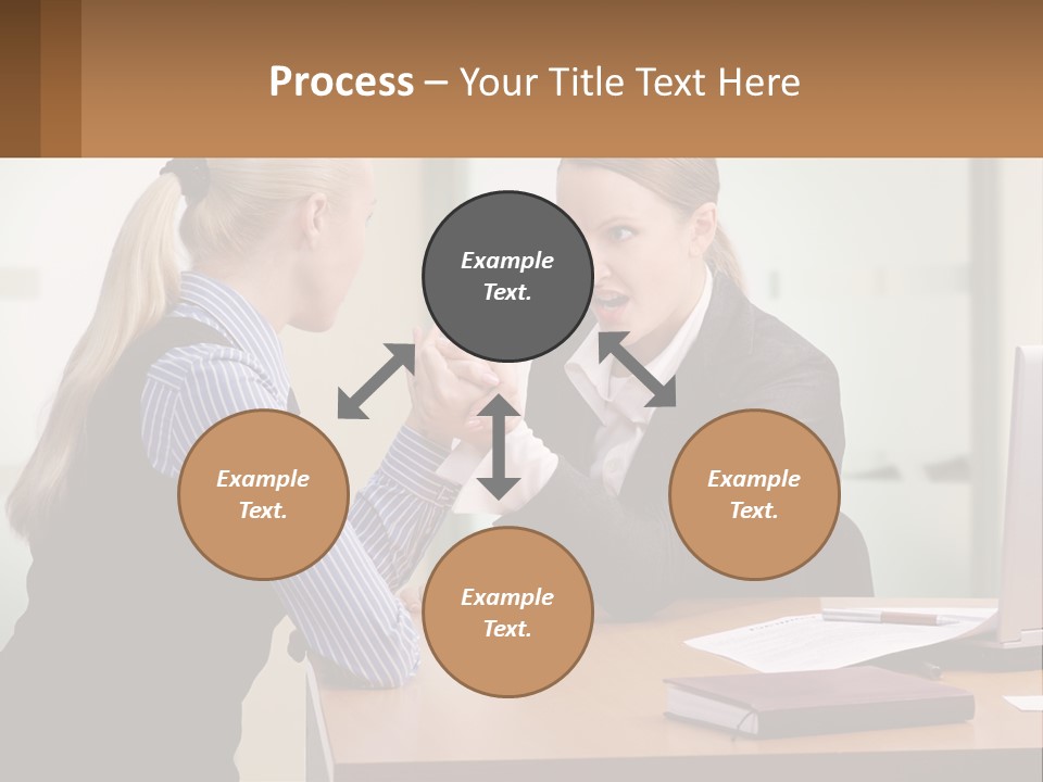 Caucasian Businesspeople Teamwork PowerPoint Template