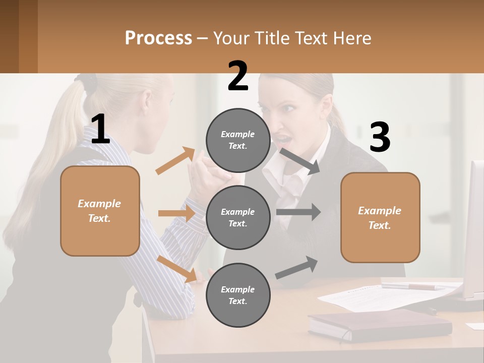 Caucasian Businesspeople Teamwork PowerPoint Template