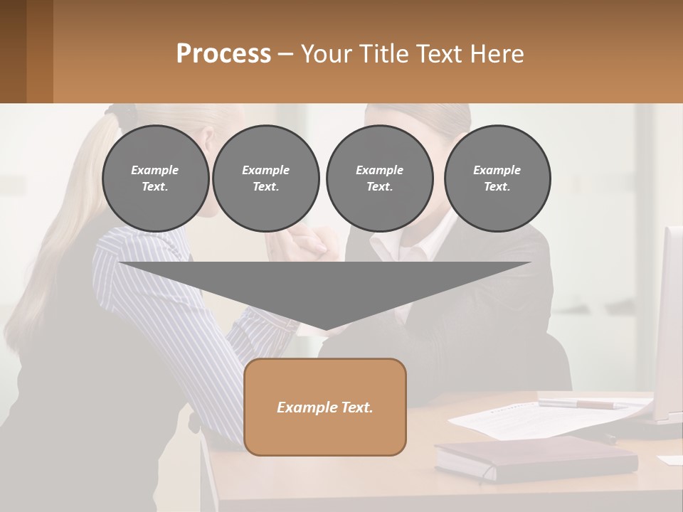 Caucasian Businesspeople Teamwork PowerPoint Template