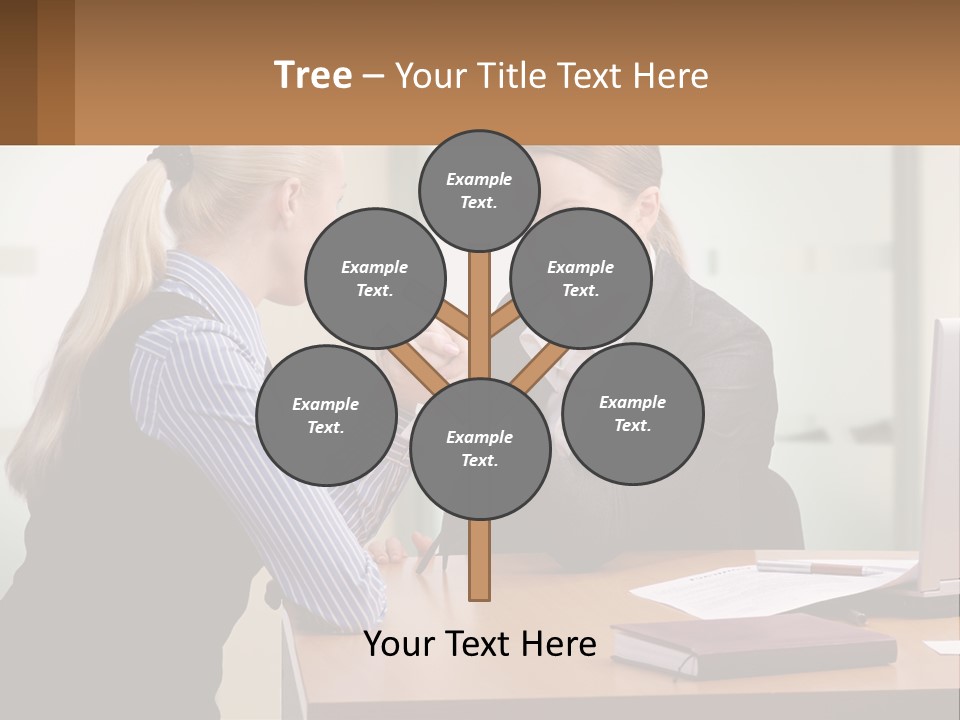 Caucasian Businesspeople Teamwork PowerPoint Template