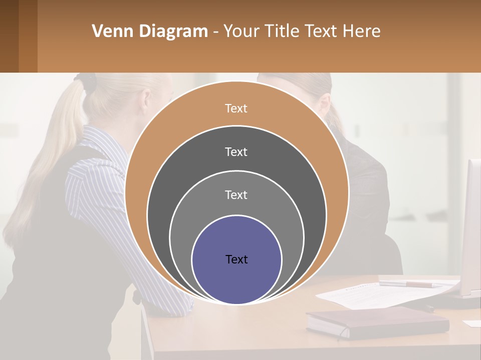 Caucasian Businesspeople Teamwork PowerPoint Template
