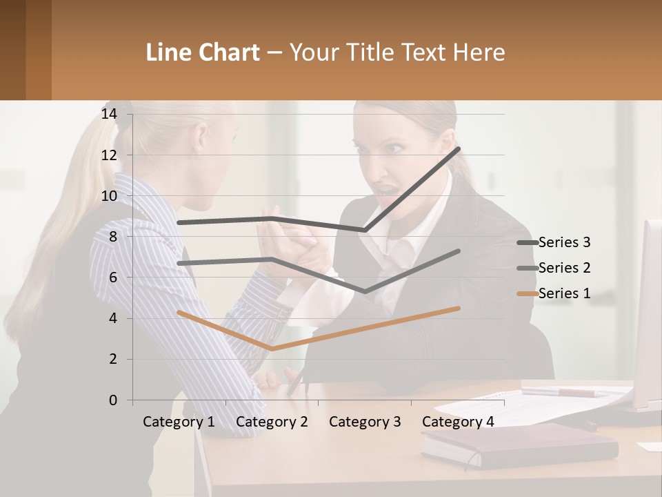 Caucasian Businesspeople Teamwork PowerPoint Template