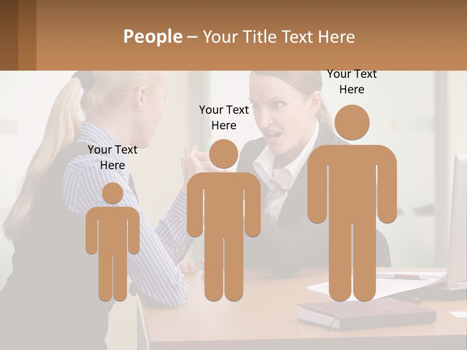 Caucasian Businesspeople Teamwork PowerPoint Template