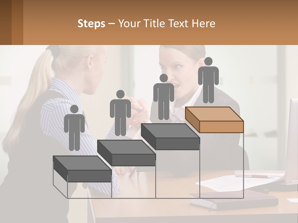 Caucasian Businesspeople Teamwork PowerPoint Template