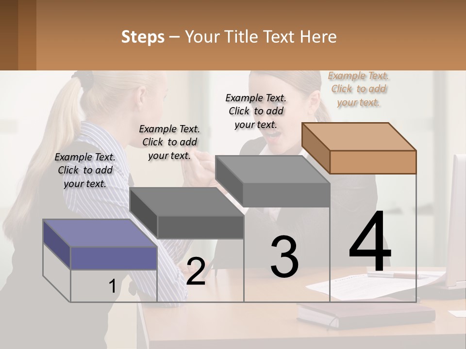 Caucasian Businesspeople Teamwork PowerPoint Template
