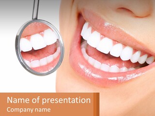 Healthy Dentist Female PowerPoint Template