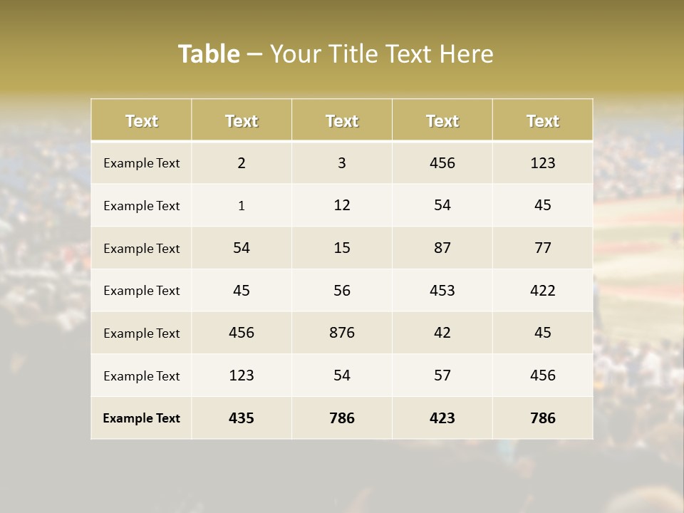 Baseball World Celebration PowerPoint Template