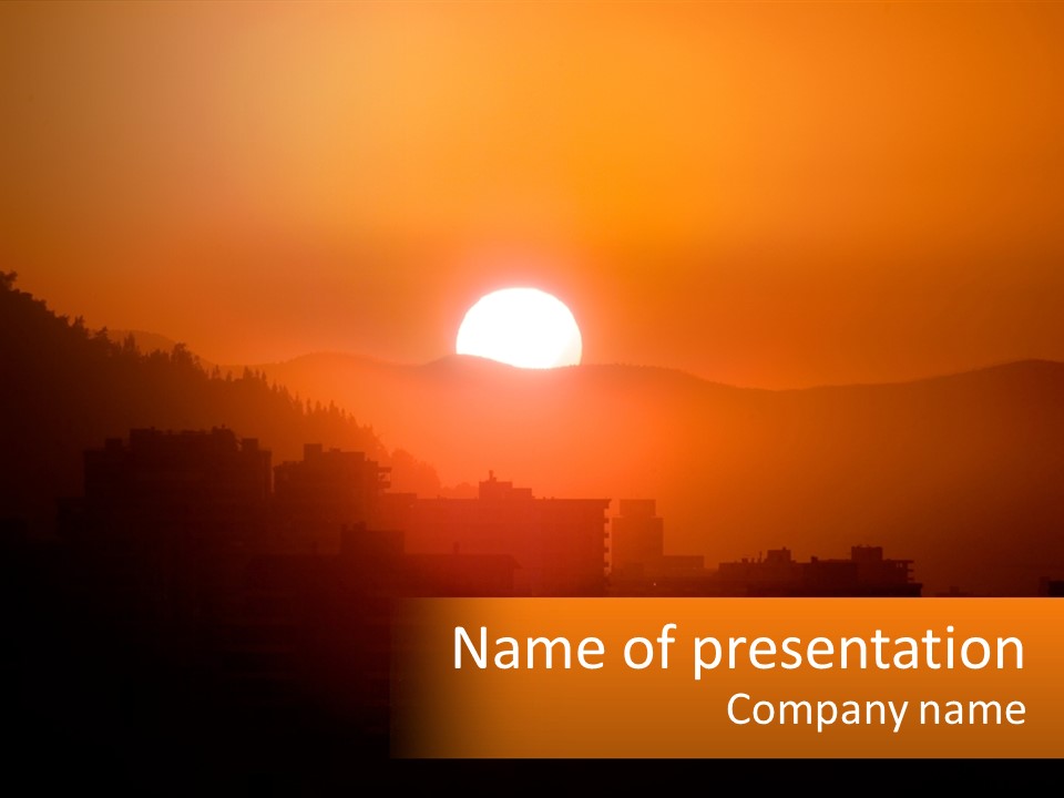 Santiago Silhouette Urban PowerPoint Template