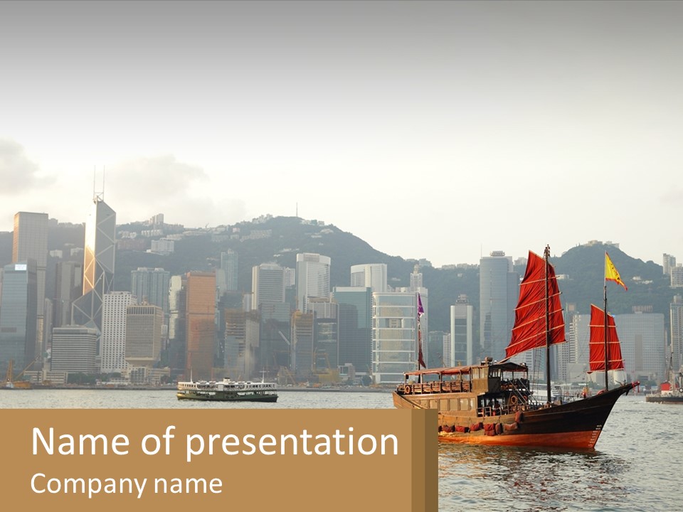 Kong Center Sail PowerPoint Template