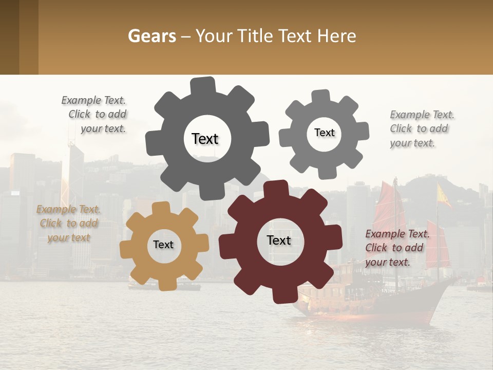 Kong Center Sail PowerPoint Template