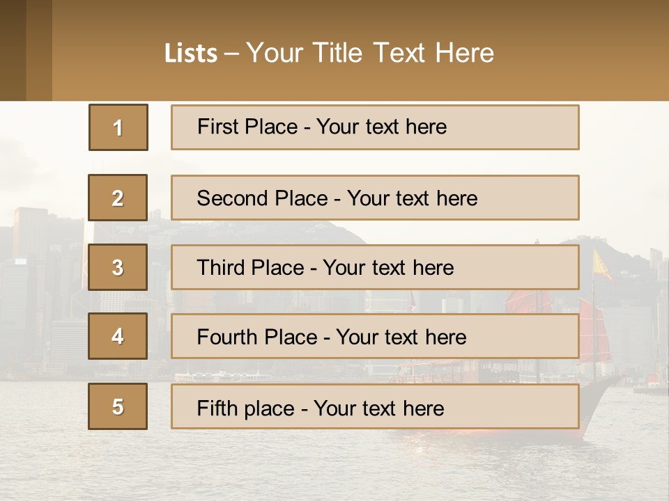 Kong Center Sail PowerPoint Template