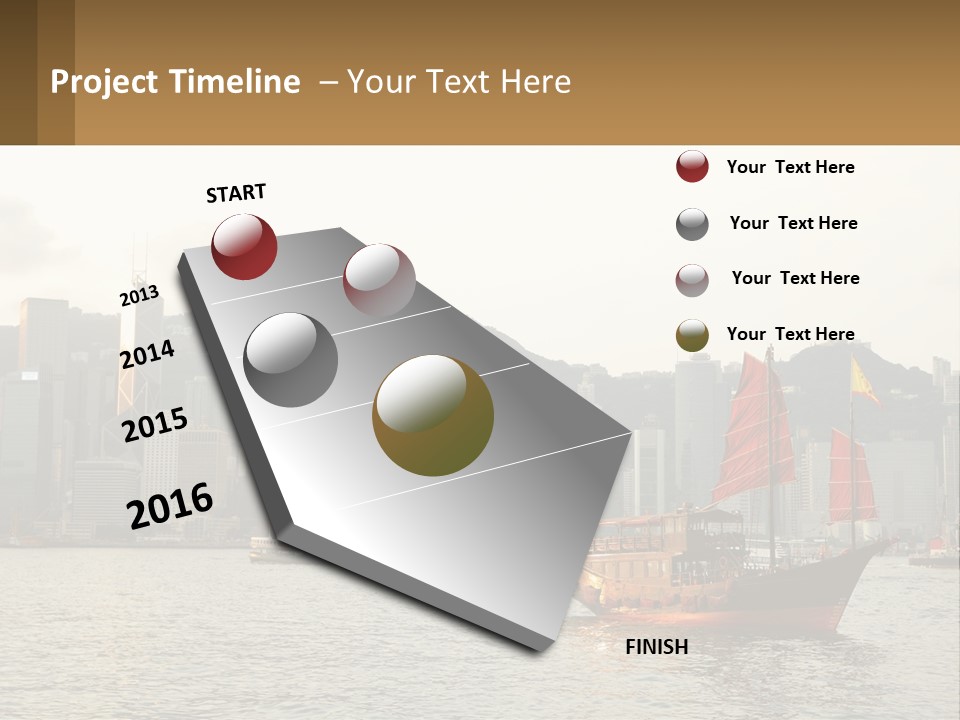 Kong Center Sail PowerPoint Template