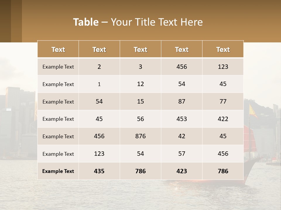 Kong Center Sail PowerPoint Template