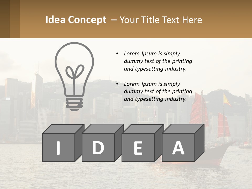 Kong Center Sail PowerPoint Template