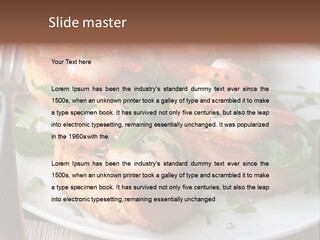 Seafood King Prawns Ready To Eat PowerPoint Template