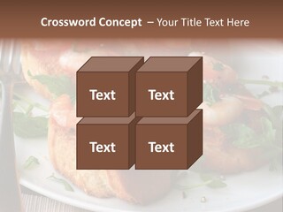 Seafood King Prawns Ready To Eat PowerPoint Template