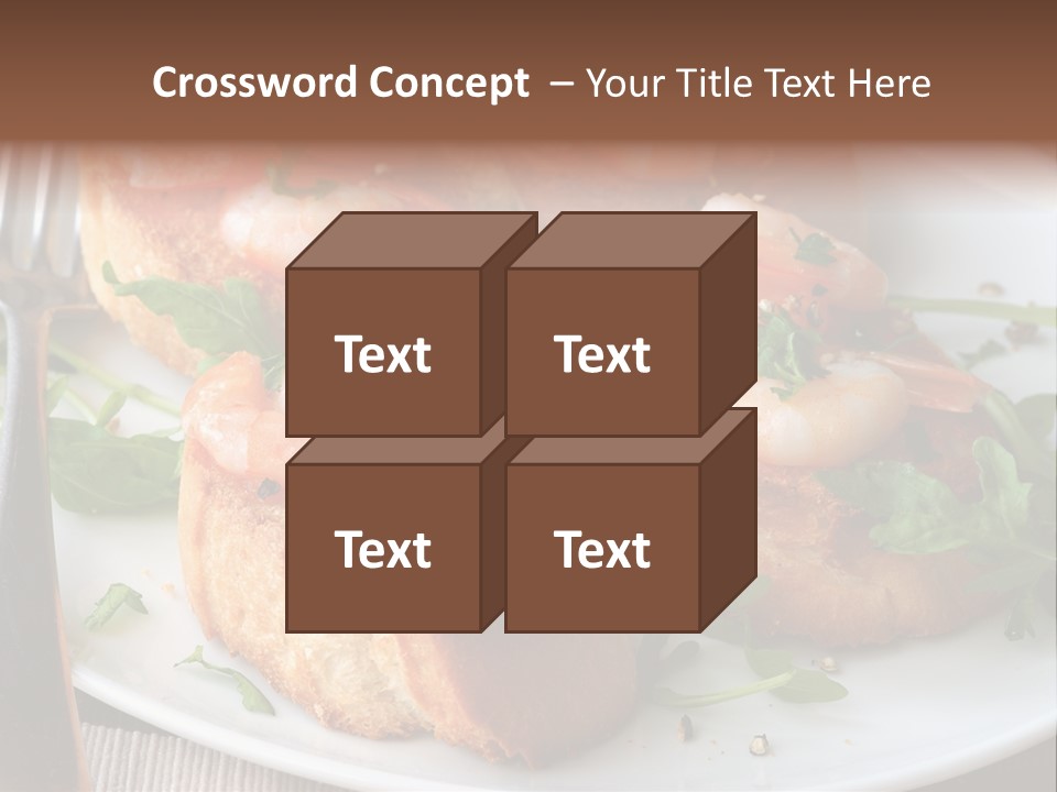 Seafood King Prawns Ready To Eat PowerPoint Template